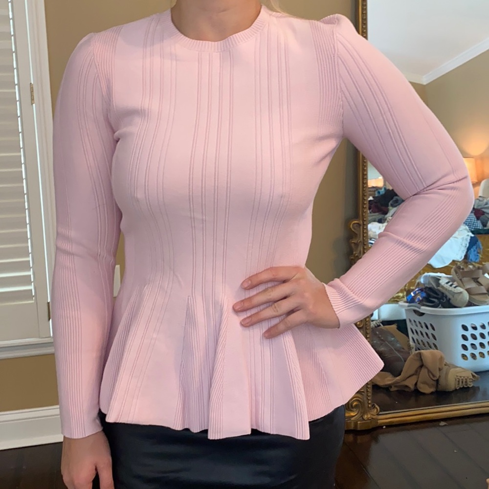 Red Baker peplum top